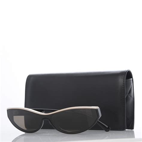 chanel cateye sunglasses 5415|Chanel Black 24 karat Gold Acetate Oval 5415 Cat Eye Sunglasses .